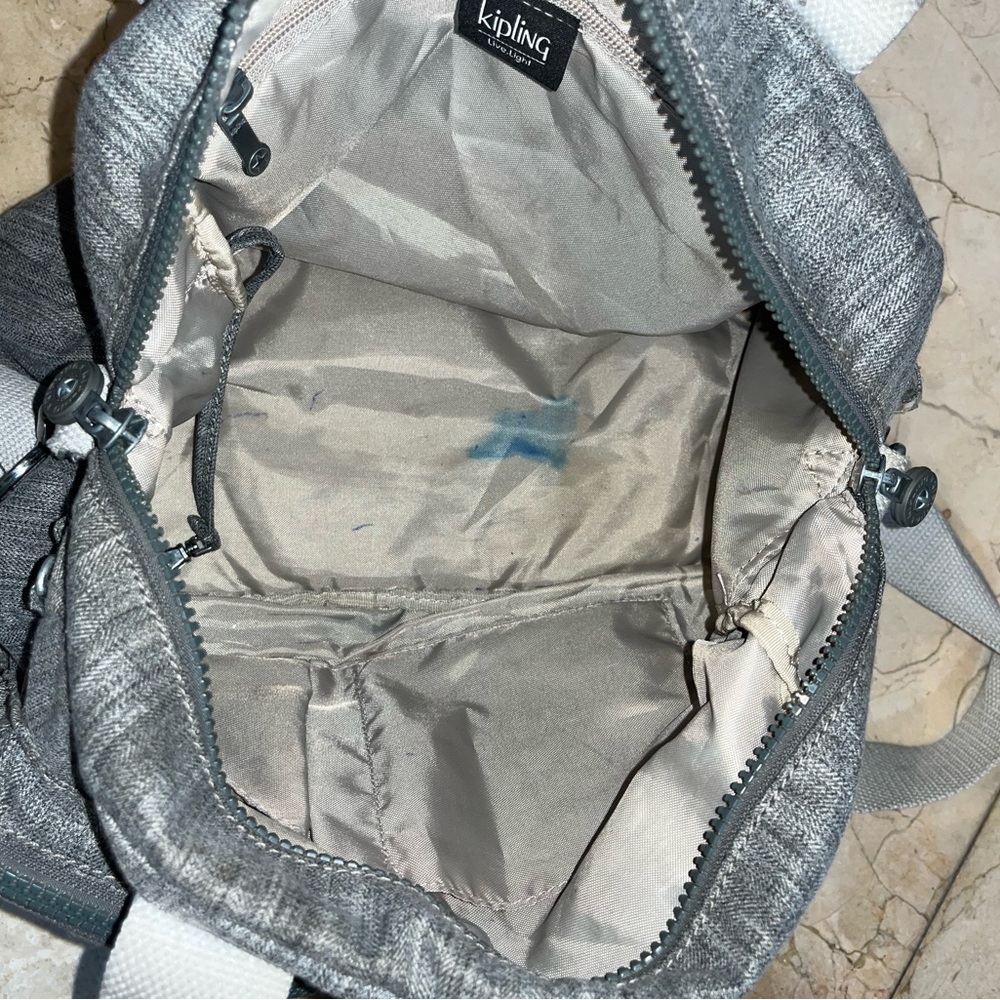 Grey Kipling Bag With Multiple Pockets - image 3